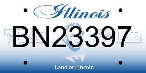 BN23397 Illinois License Plate