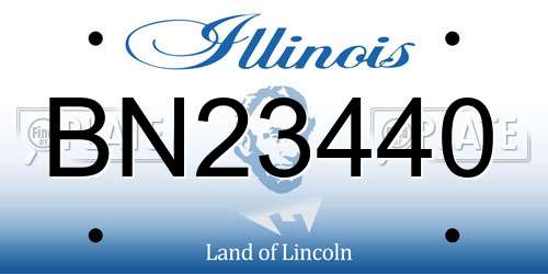 BN23440 Illinois License Plate