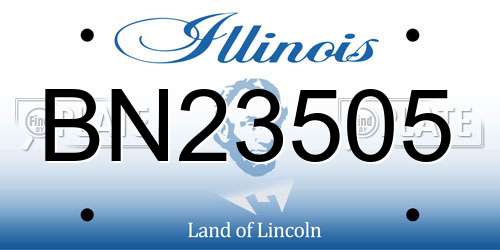 BN23505 Illinois License Plate