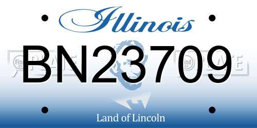 BN23709 Illinois License Plate