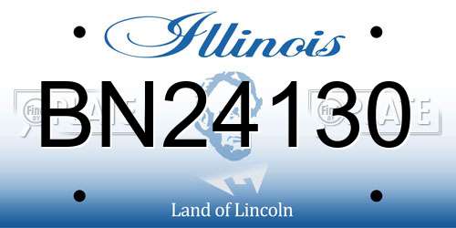 BN24130 Illinois License Plate