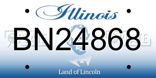 BN24868 Illinois License Plate