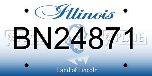 BN24871 Illinois License Plate