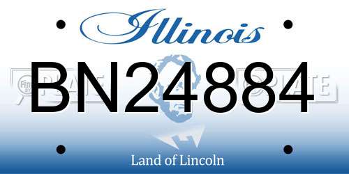 BN24884 Illinois License Plate