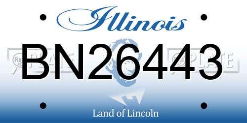 BN26443 Illinois License Plate