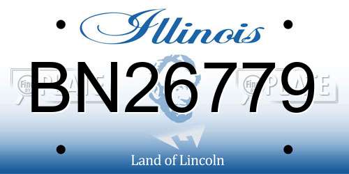 BN26779 Illinois License Plate