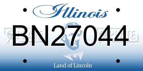 BN27044 Illinois License Plate