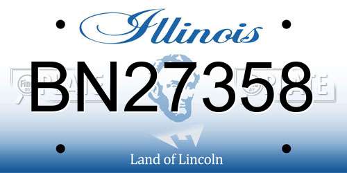 BN27358 Illinois License Plate