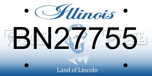 BN27755 Illinois License Plate