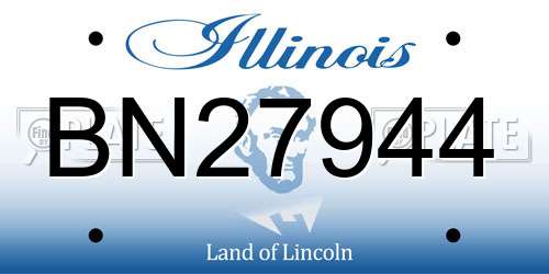 BN27944 Illinois License Plate