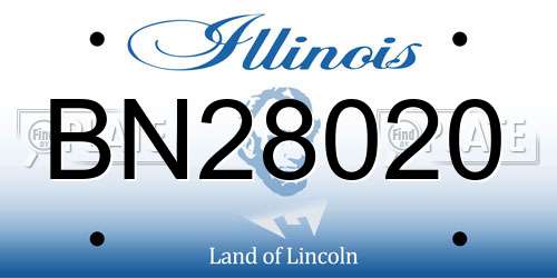 BN28020 Illinois License Plate