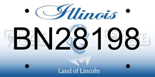 BN28198 Illinois License Plate