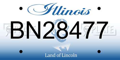 BN28477 Illinois License Plate