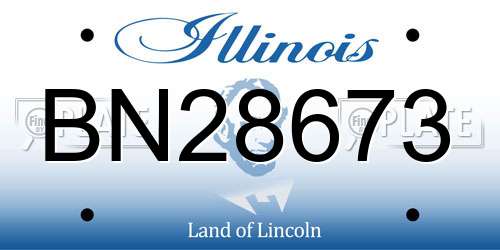 BN28673 Illinois License Plate