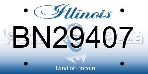 BN29407 Illinois License Plate