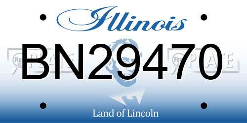 BN29470 Illinois License Plate