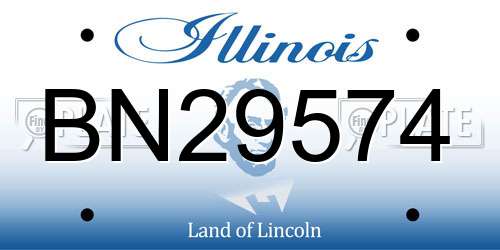 BN29574 Illinois License Plate