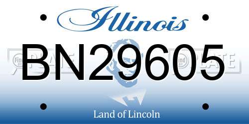 BN29605 Illinois License Plate
