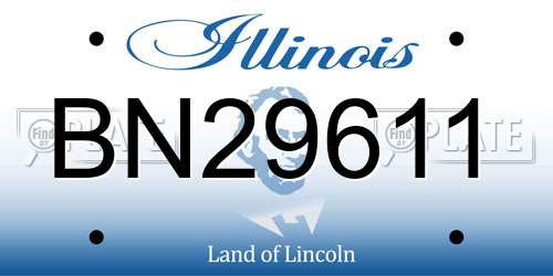 BN29611 Illinois License Plate