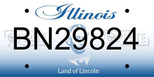 BN29824 Illinois License Plate