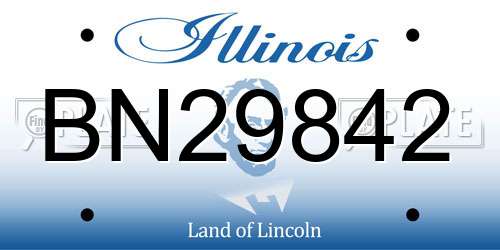 BN29842 Illinois License Plate