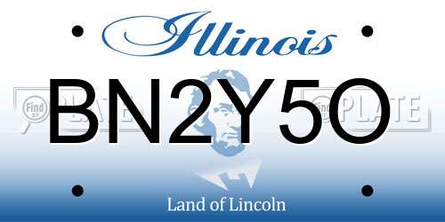 BN2Y5O Illinois License Plate