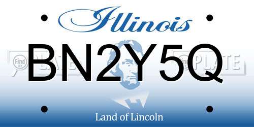 BN2Y5Q Illinois License Plate