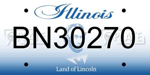 BN30270 Illinois License Plate