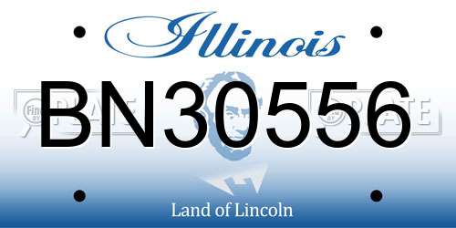 BN30556 Illinois License Plate