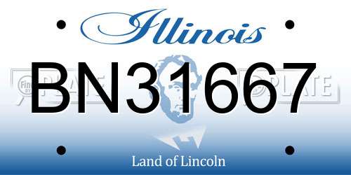 BN31667 Illinois License Plate