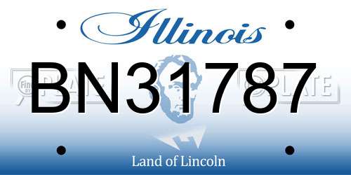 BN31787 Illinois License Plate