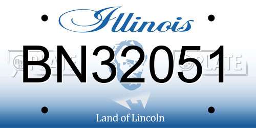 BN32051 Illinois License Plate