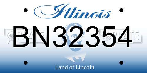 BN32354 Illinois License Plate
