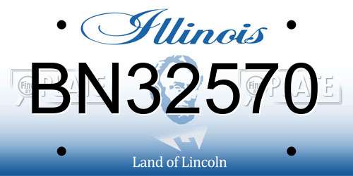 BN32570 Illinois License Plate