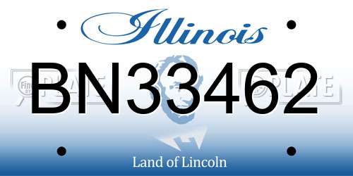BN33462 Illinois License Plate