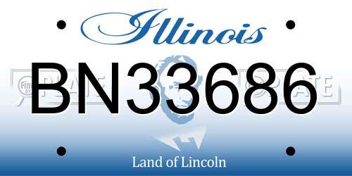 BN33686 Illinois License Plate