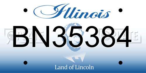 BN35384 Illinois License Plate