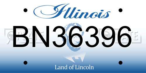 BN36396 Illinois License Plate