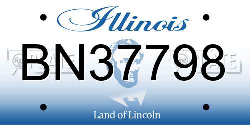 BN37798 Illinois License Plate