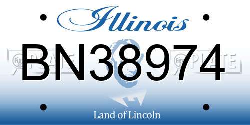 BN38974 Illinois License Plate