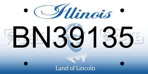BN39135 Illinois License Plate