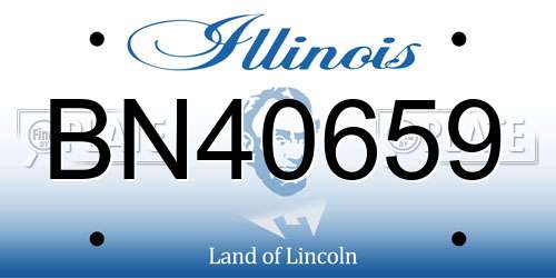 BN40659 Illinois License Plate