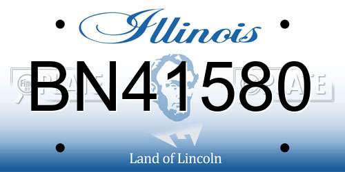 BN41580 Illinois License Plate