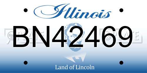 BN42469 Illinois License Plate