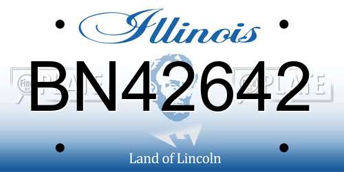 BN42642 Illinois License Plate