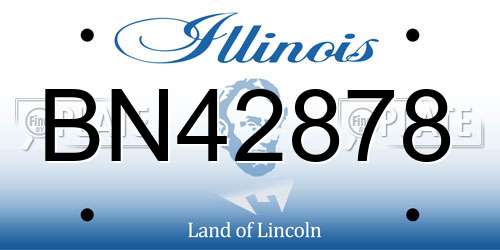 BN42878 Illinois License Plate