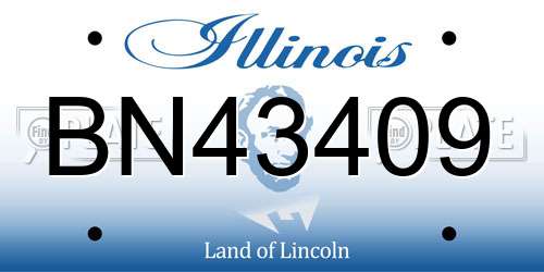BN43409 Illinois License Plate