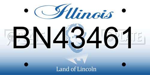 BN43461 Illinois License Plate