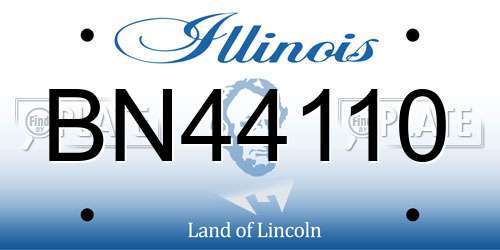 BN44110 Illinois License Plate