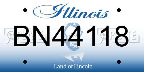 BN44118 Illinois License Plate